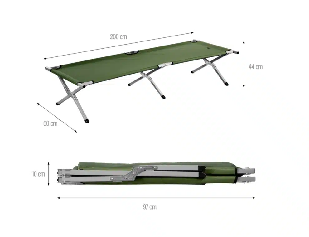 Veldbed inklapbaar groen