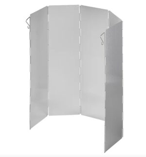 Kookwindscherm 5-dlg. aluminium