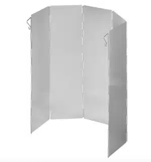 Kookwindscherm 5-dlg. aluminium