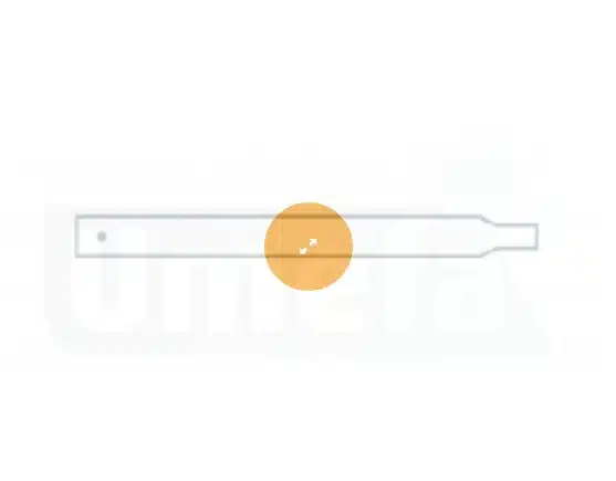 Tussendeel staal 22mm 70 / 65 cm