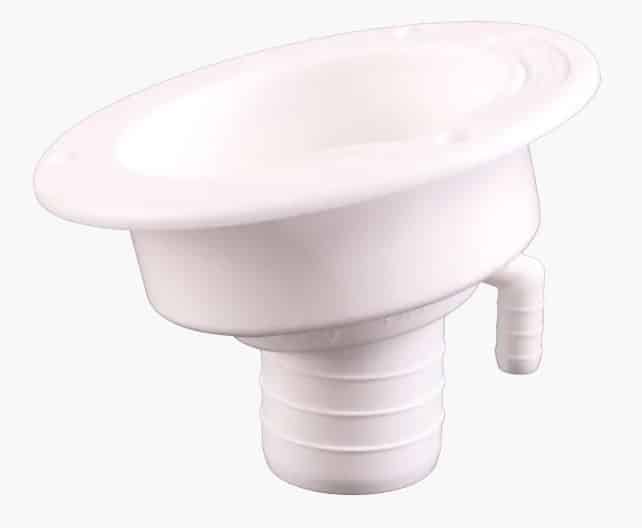 Watervuldop wit 40 mm met slot