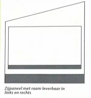 Dorema Contour zijwand met raam links