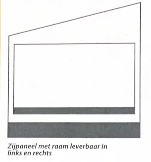 Dorema Contour zijwand met raam links
