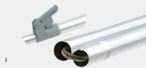 Los voortentframe aluminium 25 mm maat 10-14